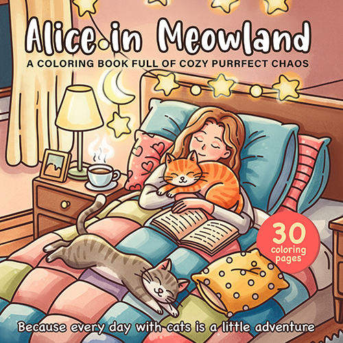 Alice in Meowland - Coloring book for cat lovers